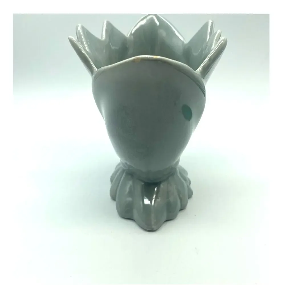 Haeger Pottery‎ light Gray Fan Tulip Vase1948 Vintage rare